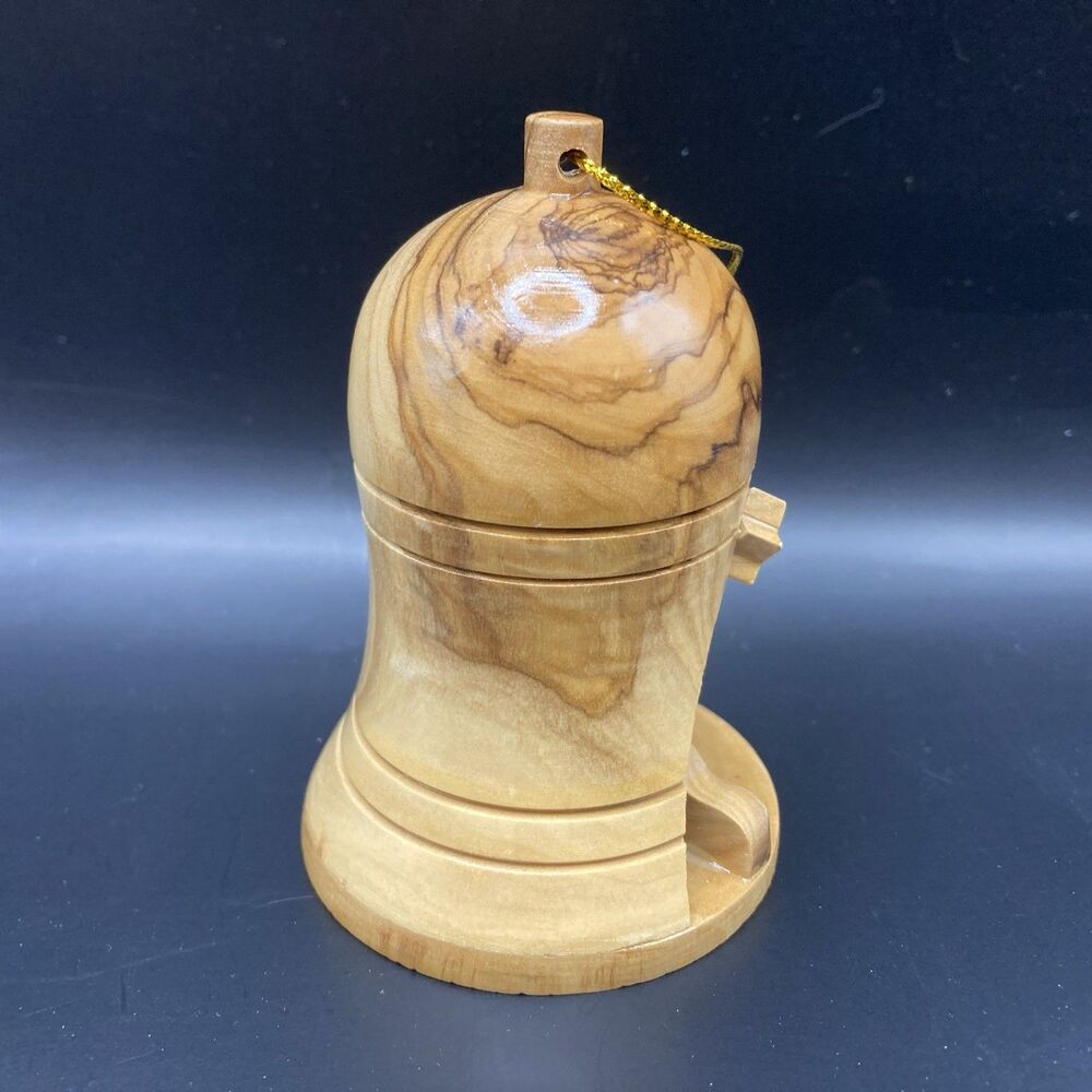 Olivewood Bethlehem Nativity Ornament Israel Hand Carved Holy Land Christmas - Picture 4 of 10